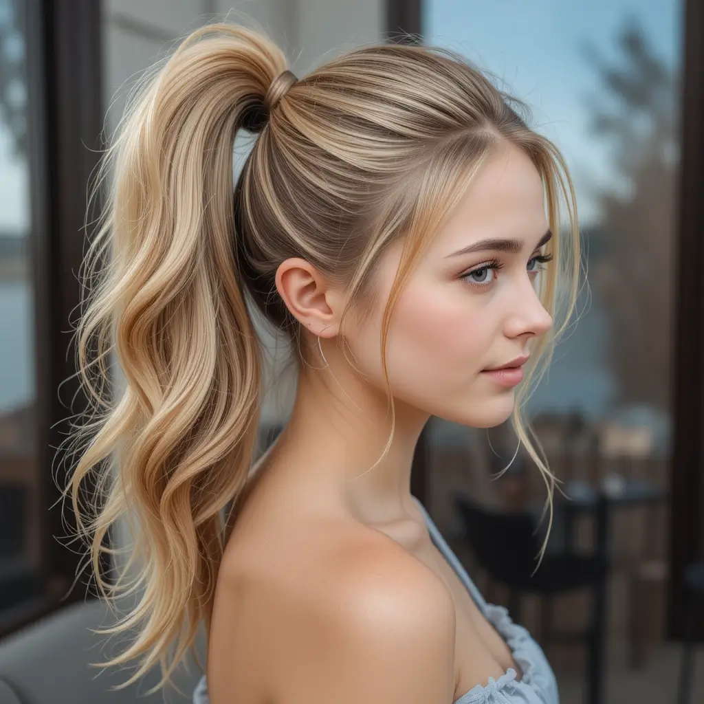 Textured Flip-In Pony