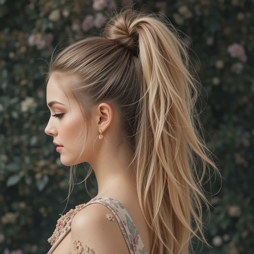 Textured High Ponytail