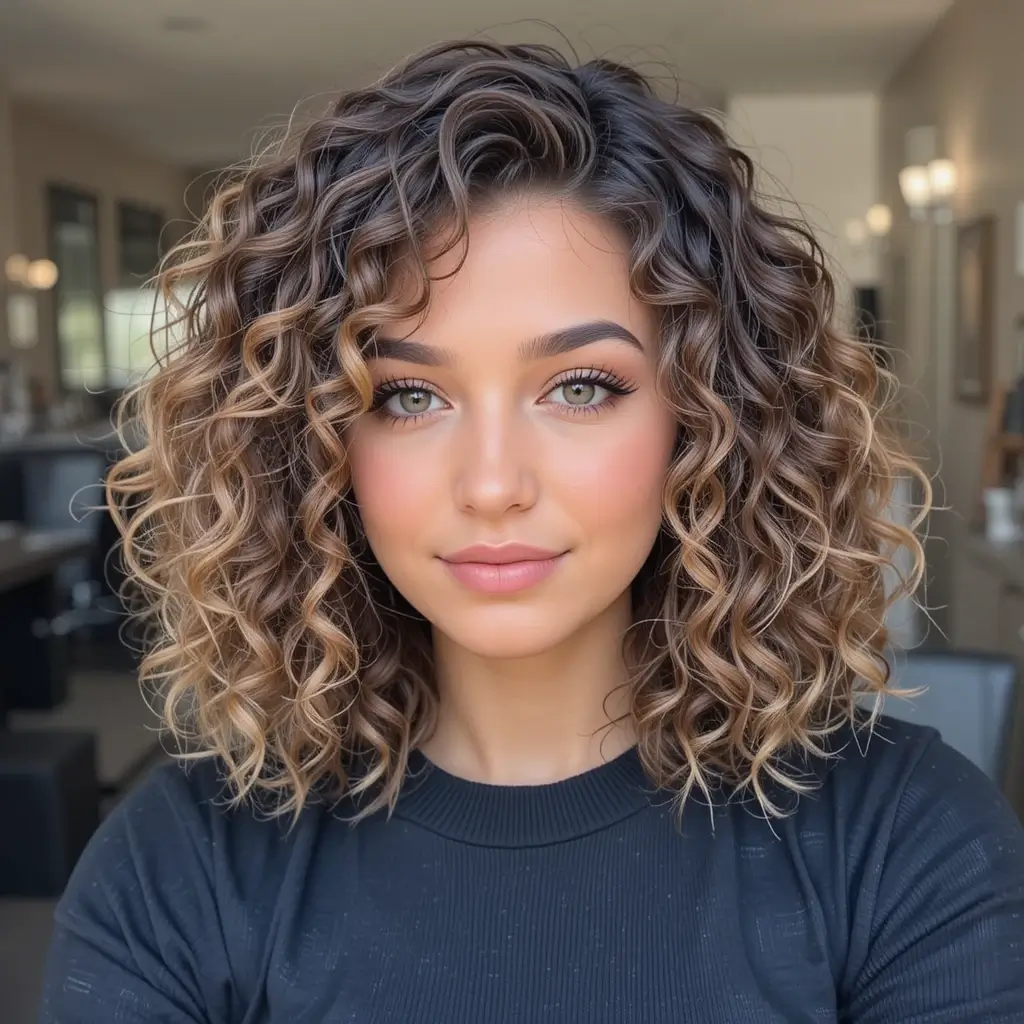 Textured Medium Length Curls