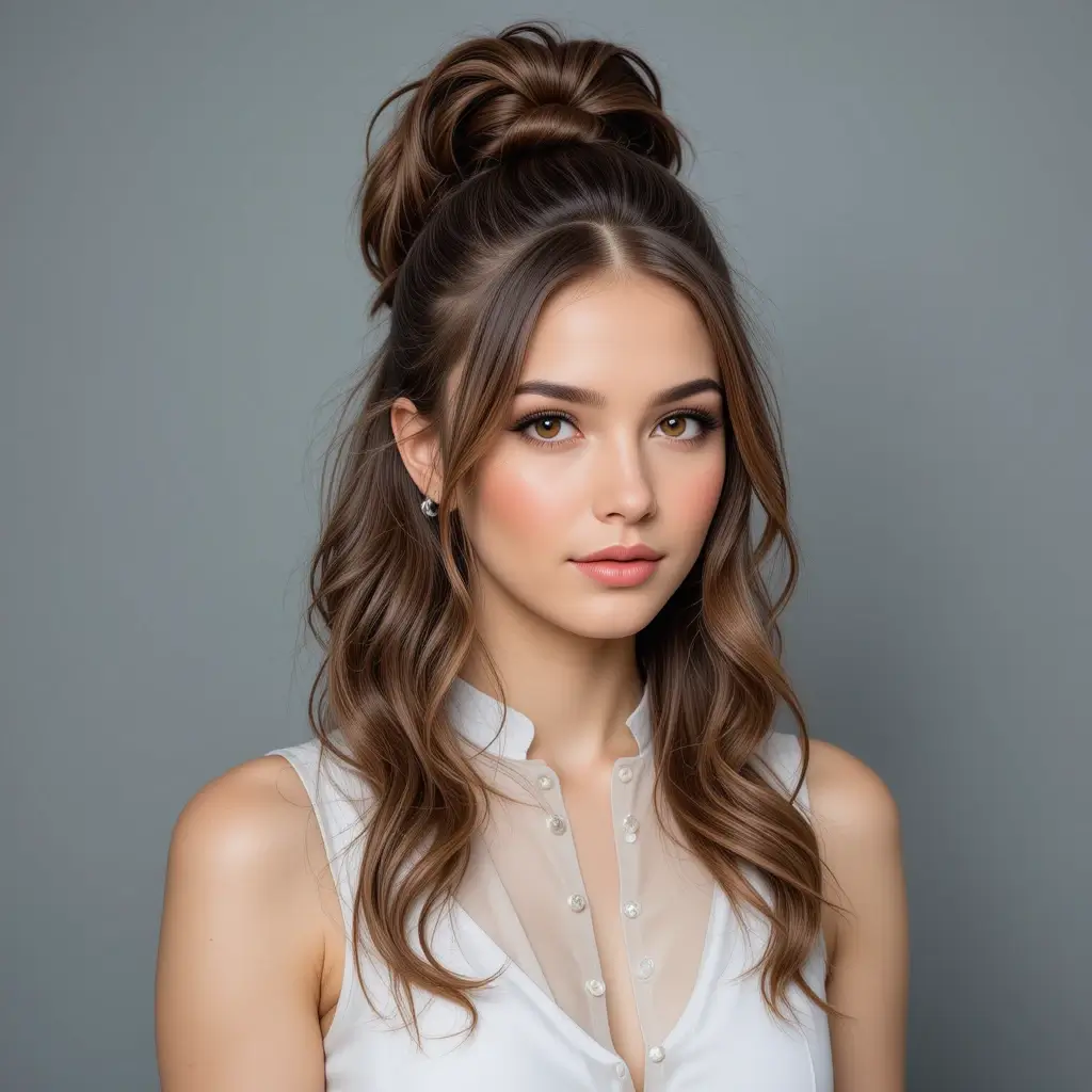 Textured Ponytail with Volume