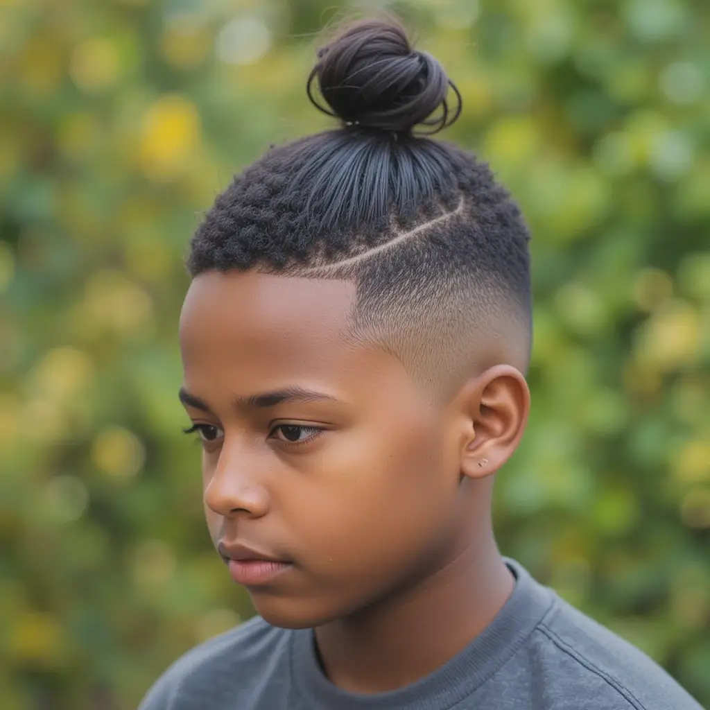 Top Knot with Fade