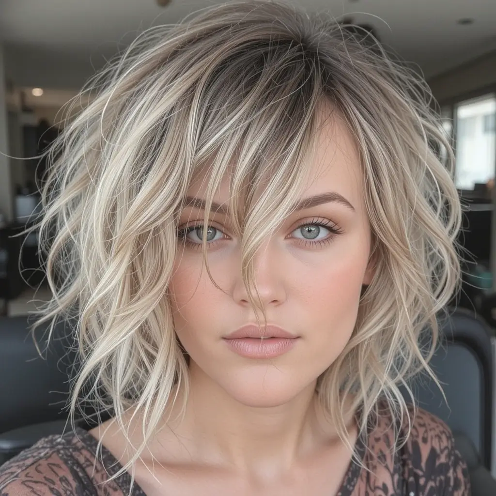 Tousled Bob with Volume Spray
