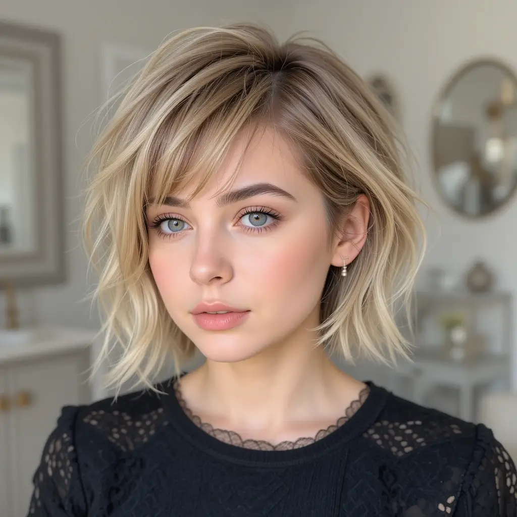 Tousled Crop with Fringe