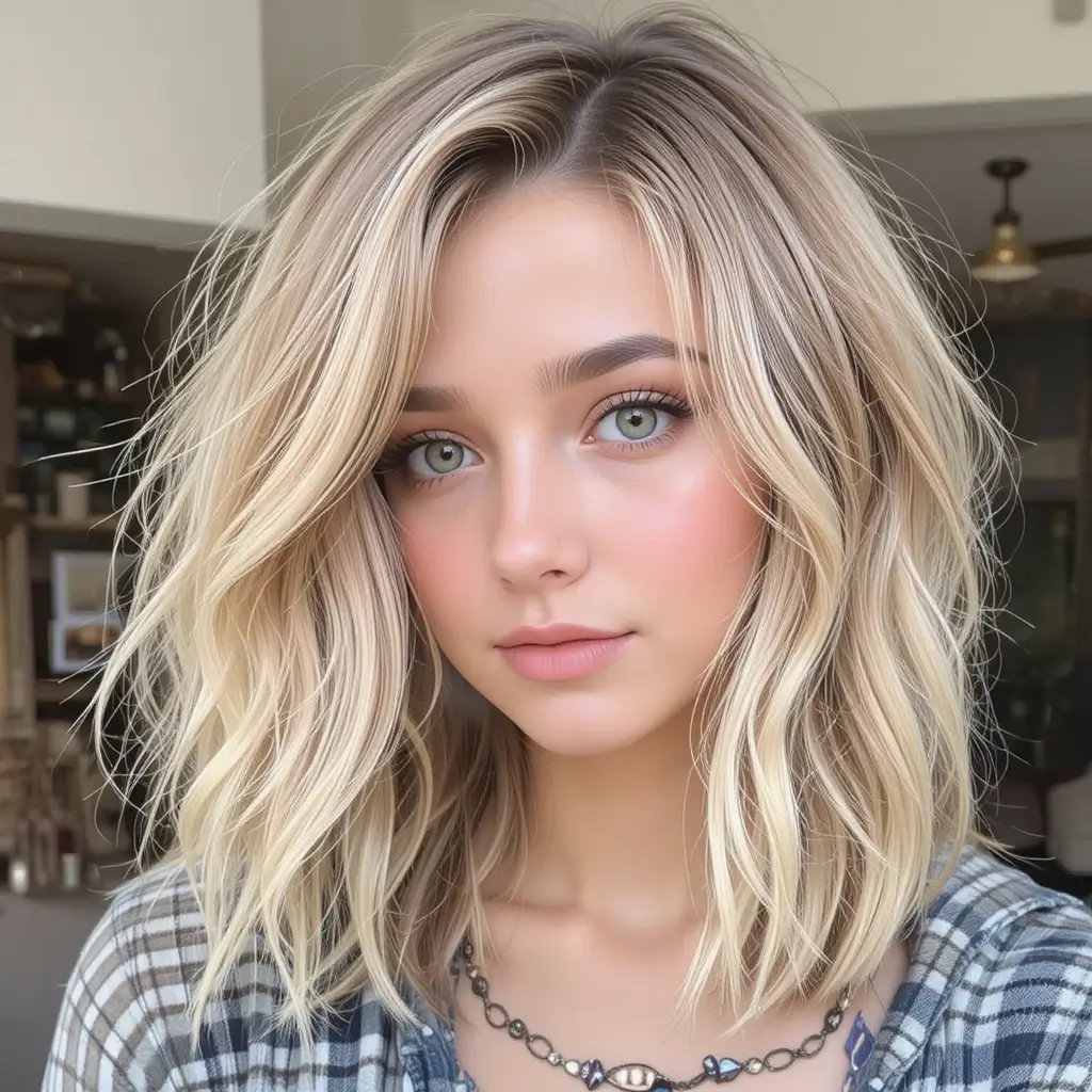 Tousled Layers with Side Bangs