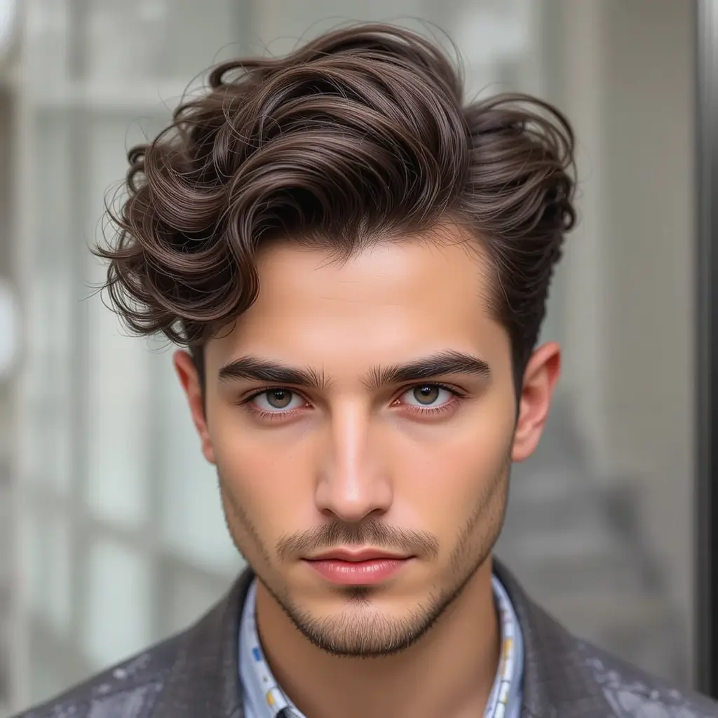 Tousled Mod Top with Middle Part