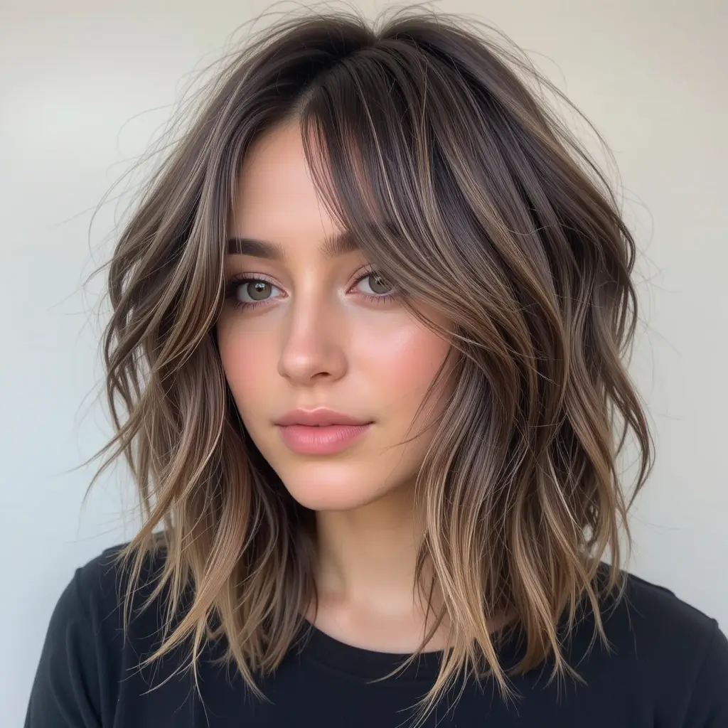 Tousled Shag with Choppy Layers