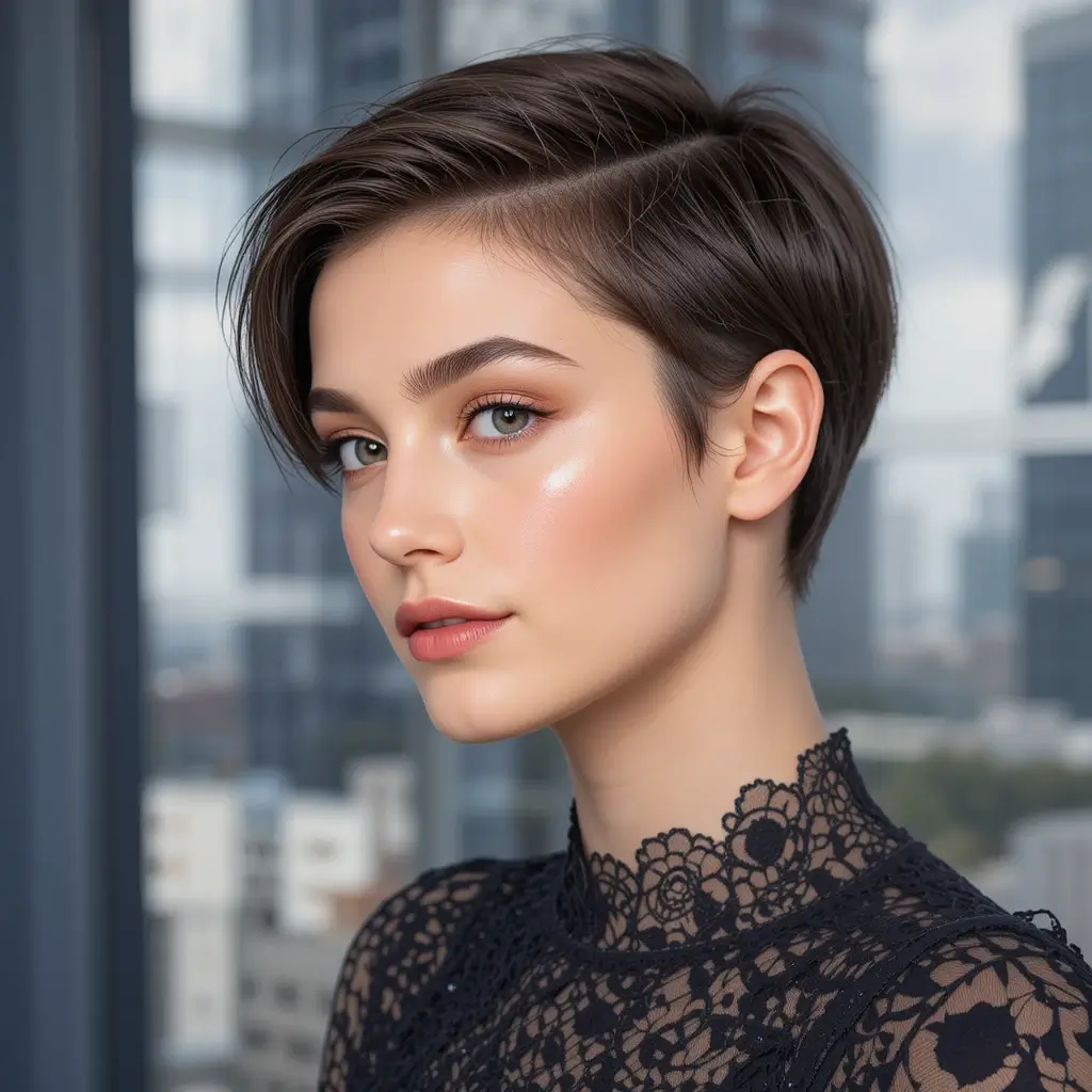 Tucked Pixie with Tapered Sides