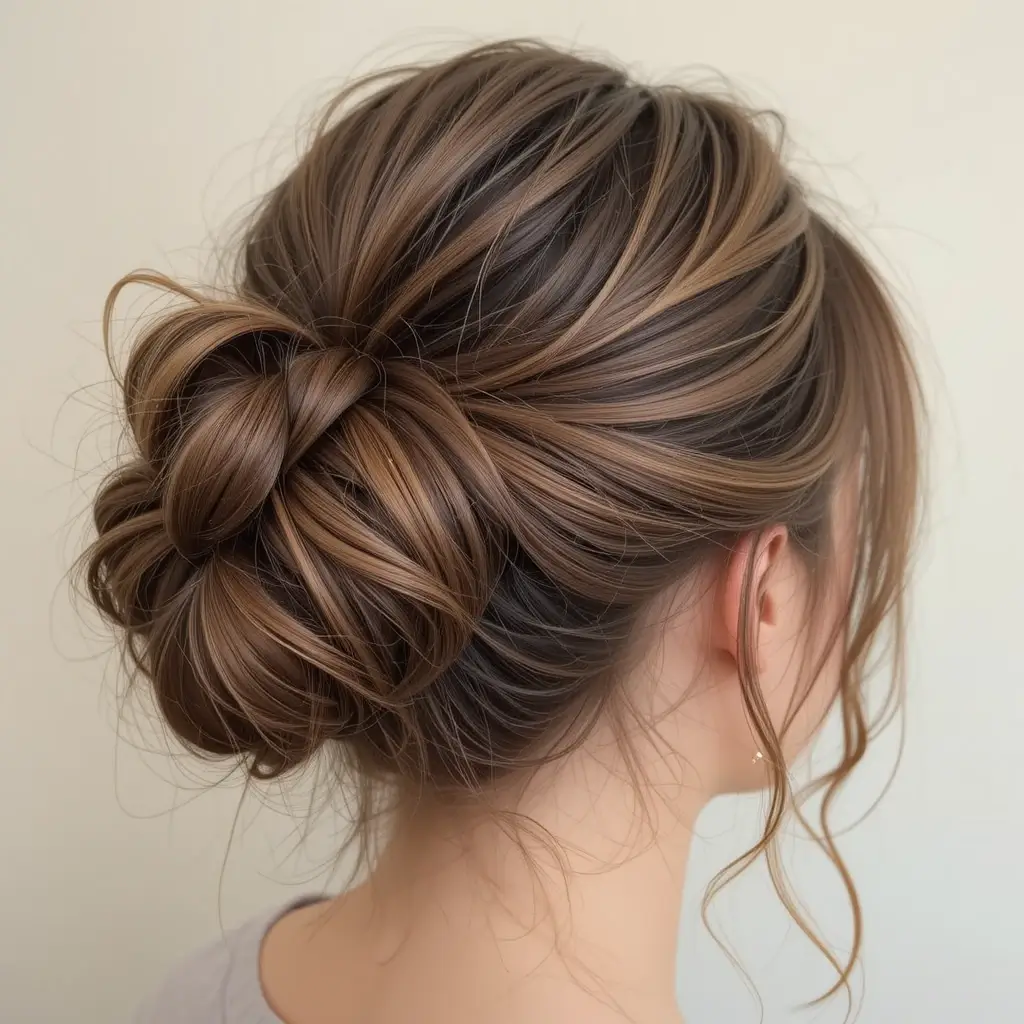 Twisted Half-Up Bun