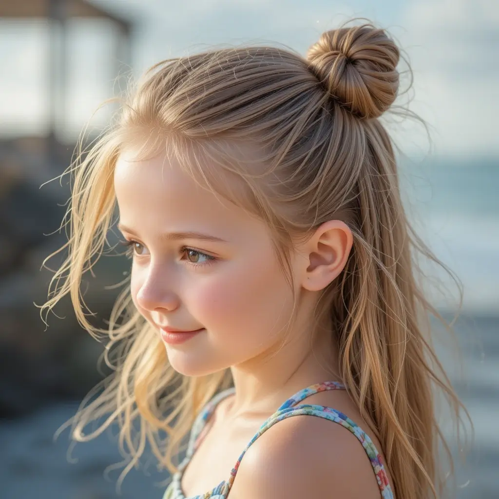 Twisted Half-Up Bun