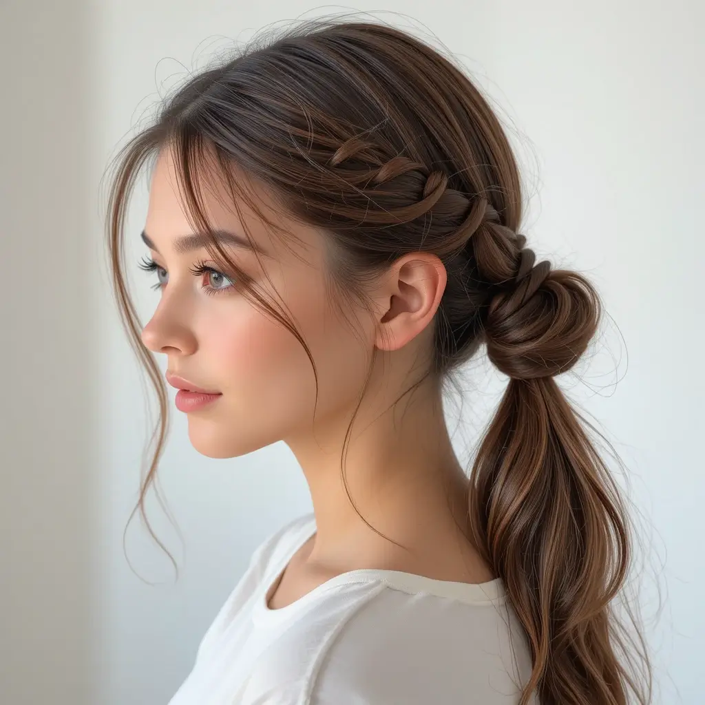 Twisted Low Ponytail