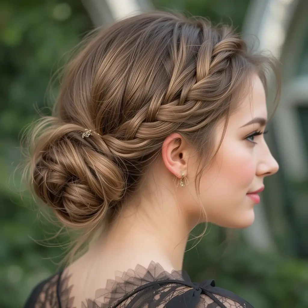 Twisted Rope Braid Bun