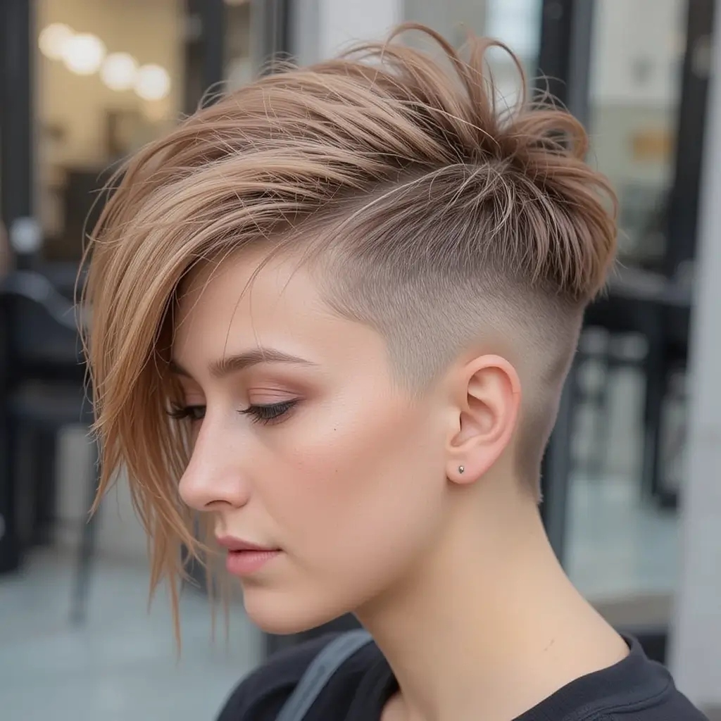 Undercut Pixie with Long Top