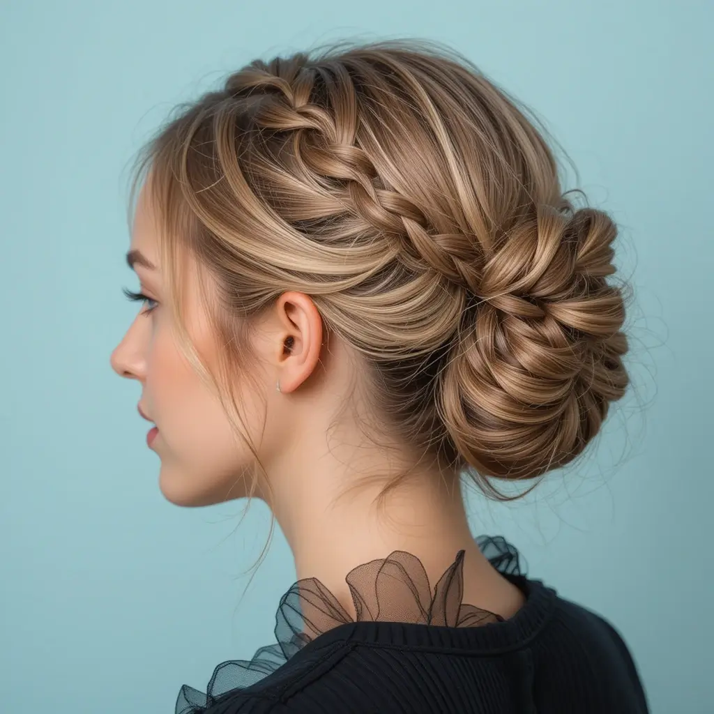 Upside-Down Braid Bun
