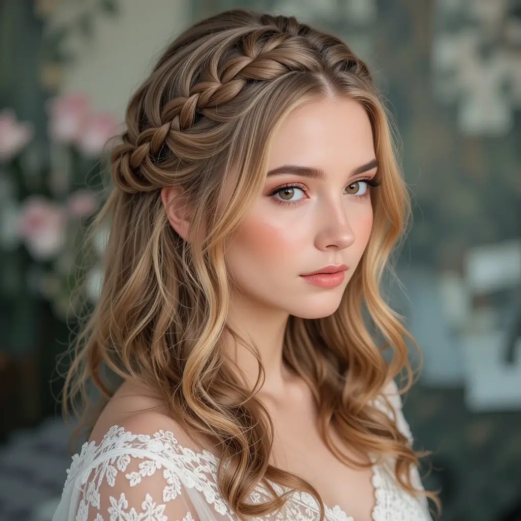  Waterfall Braid with Loose Ends