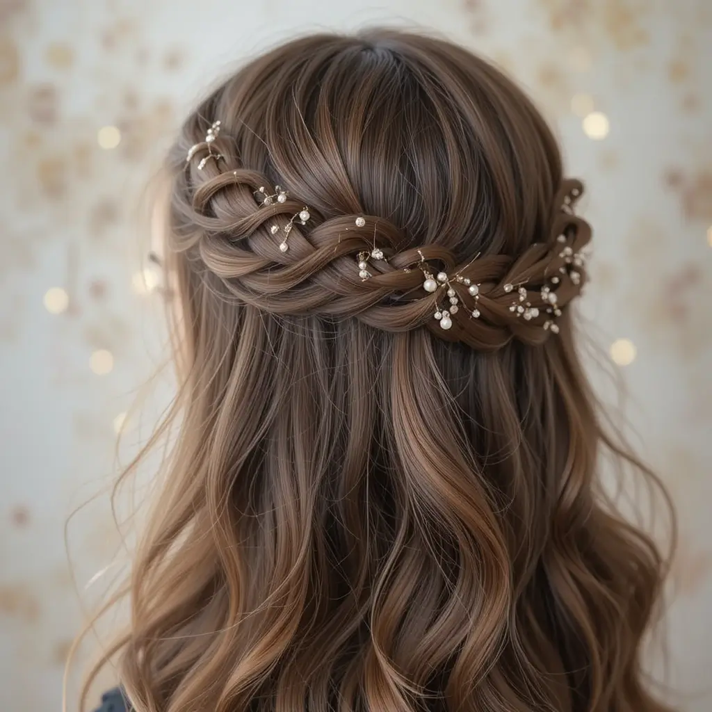 Waterfall Braid with Soft Waves
