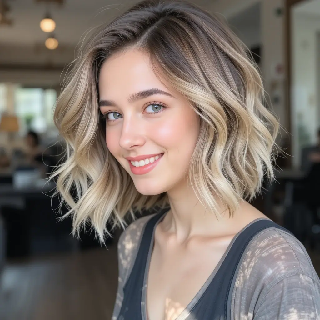 Wavy Chin-Length Cut