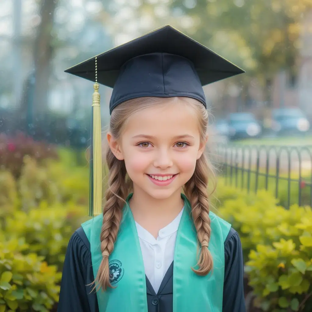kids hairstyles for cap and gown
