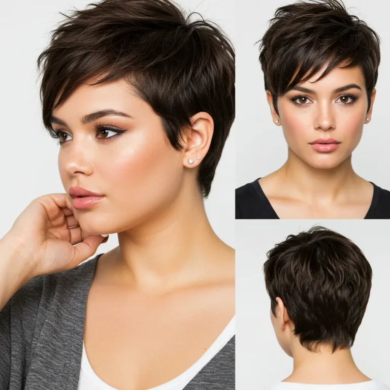 short hairstyles for chubby faces Women