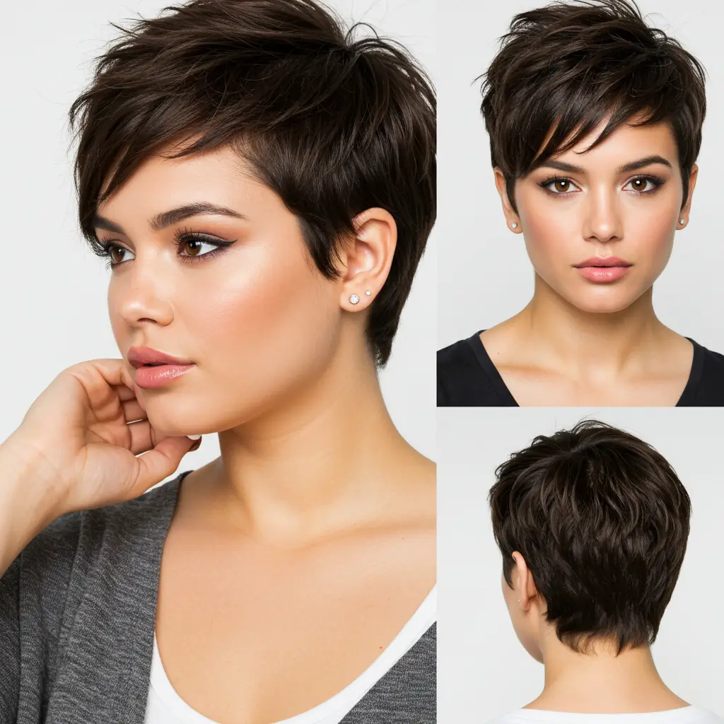 short hairstyles for chubby faces Women