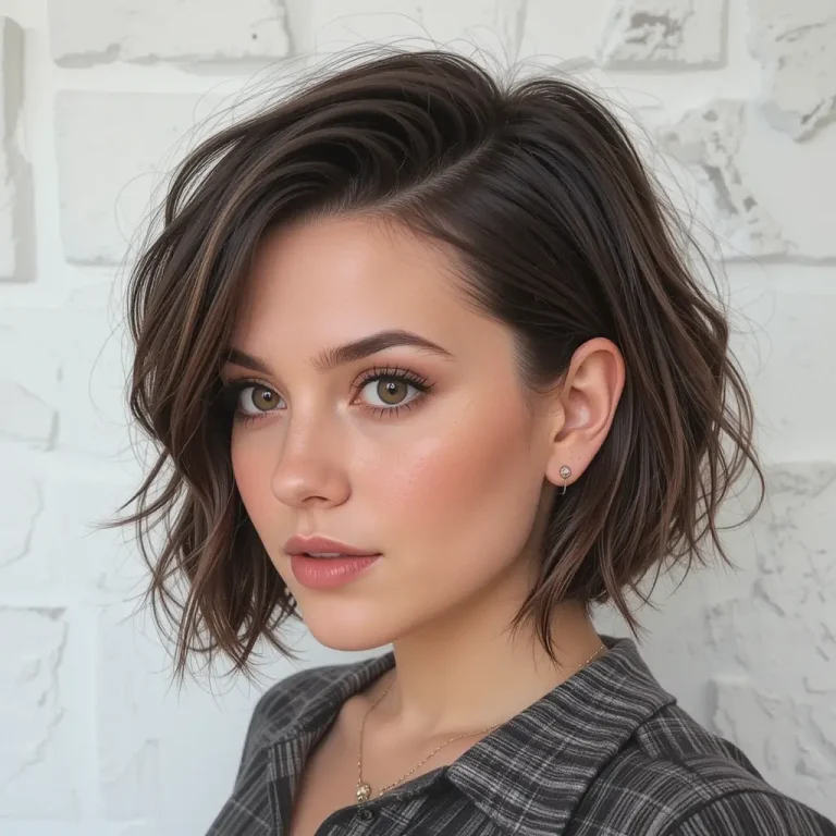 short hairstyles for chubby faces Women