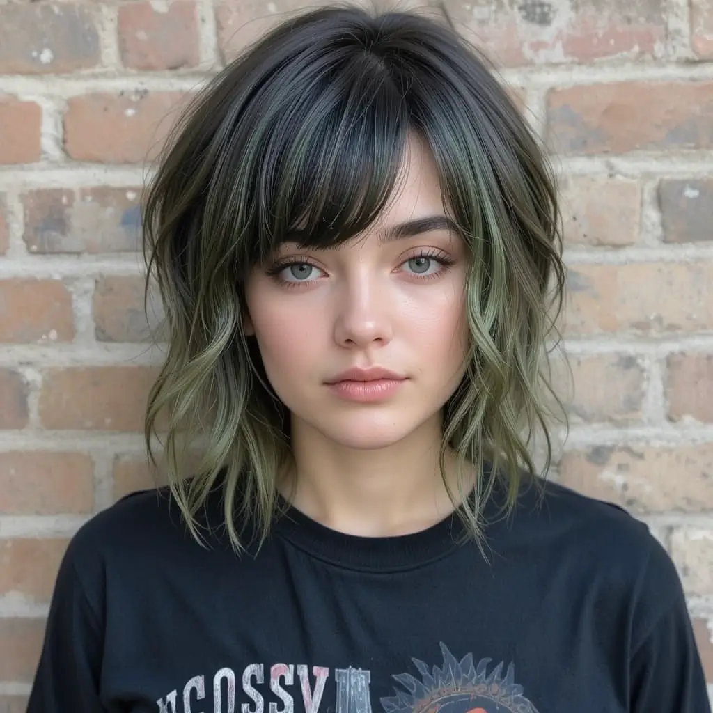Olive Green and Black