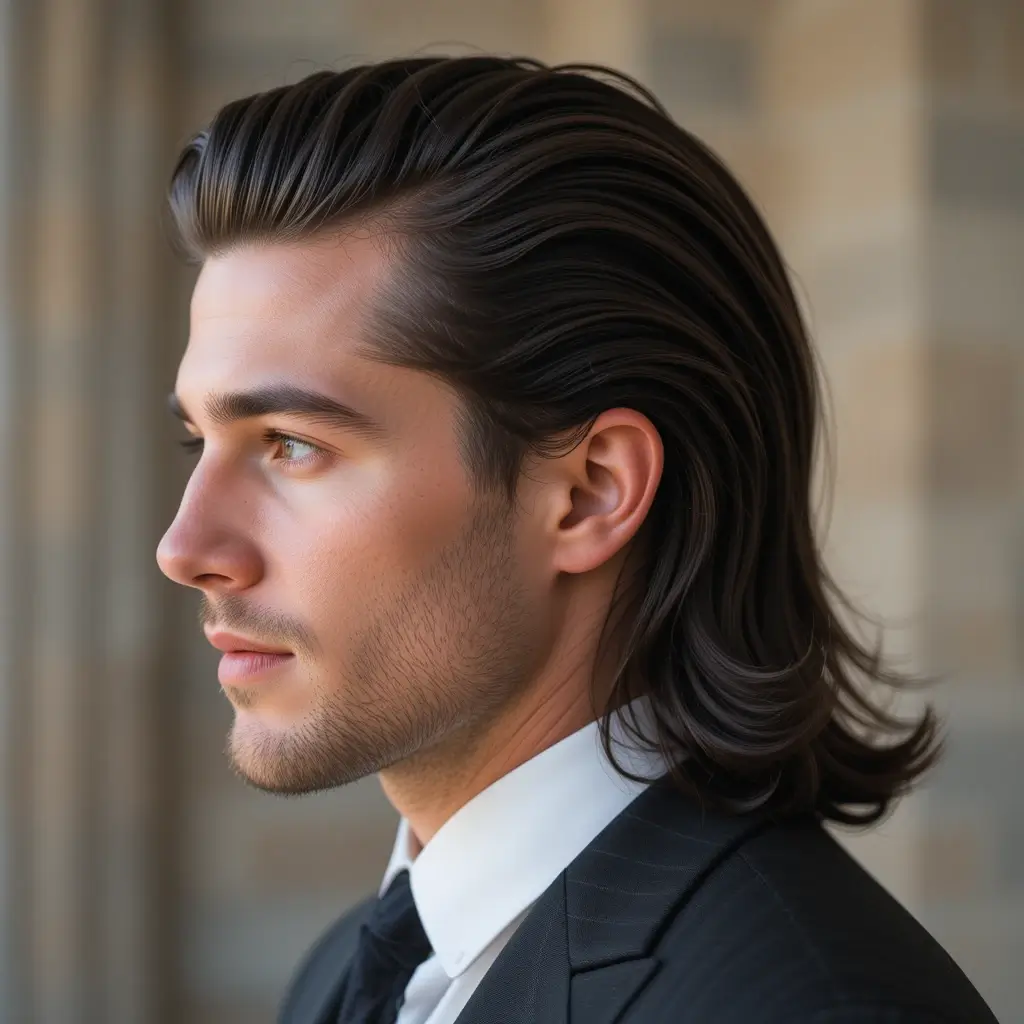 8. Slicked Back Mullet