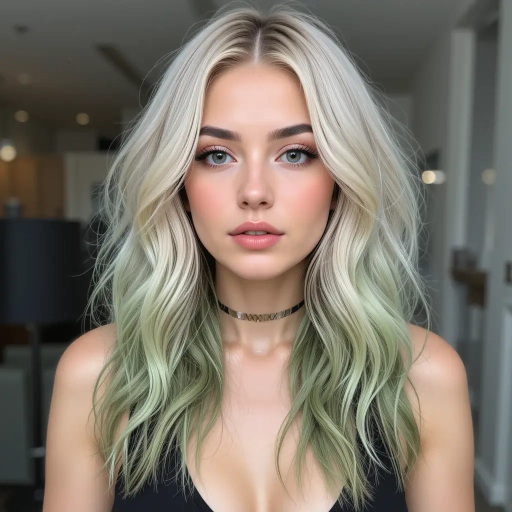 Ash Blonde with Green Undertones