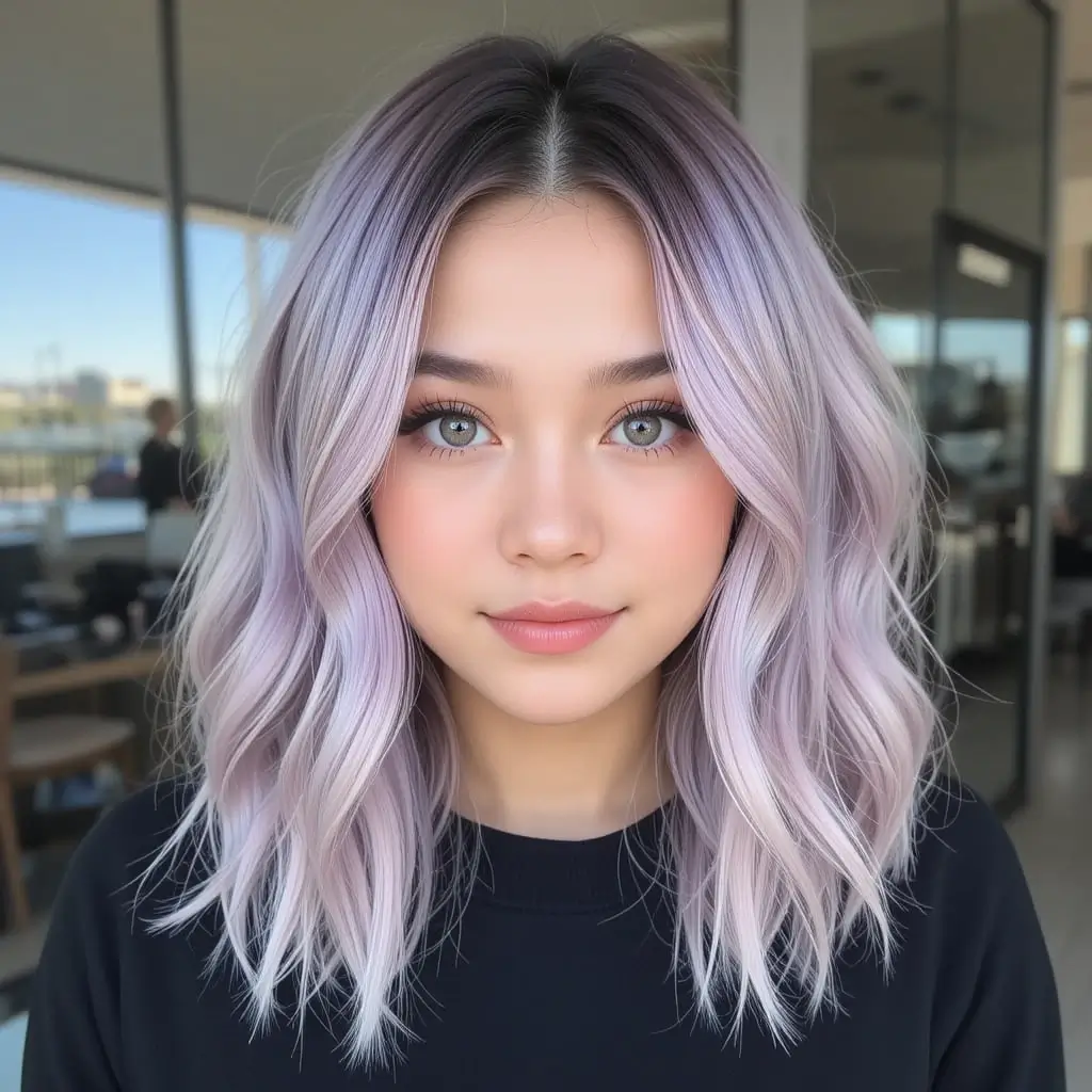 Ashy Lavender Tips