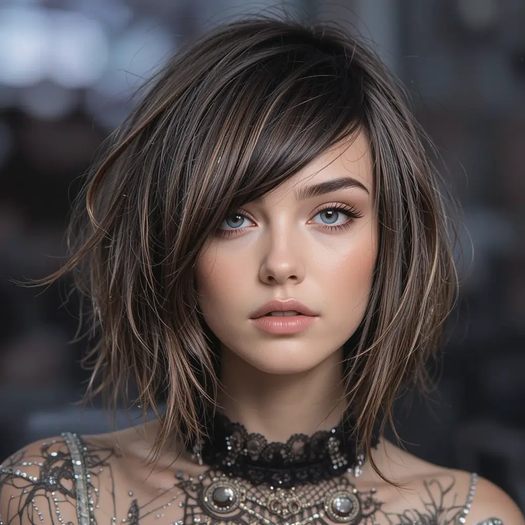 Asymmetrical Bangs