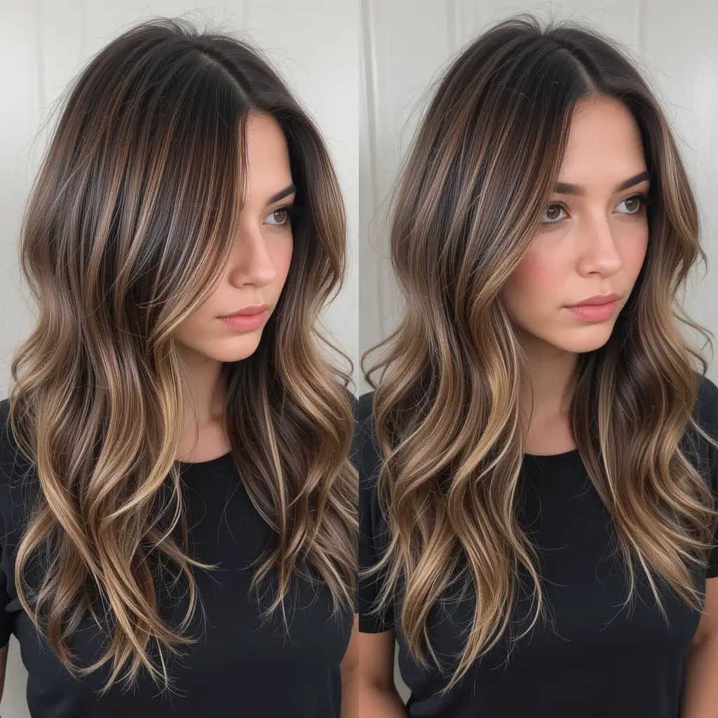 Blended Layers with Sunlit Brunette Tones