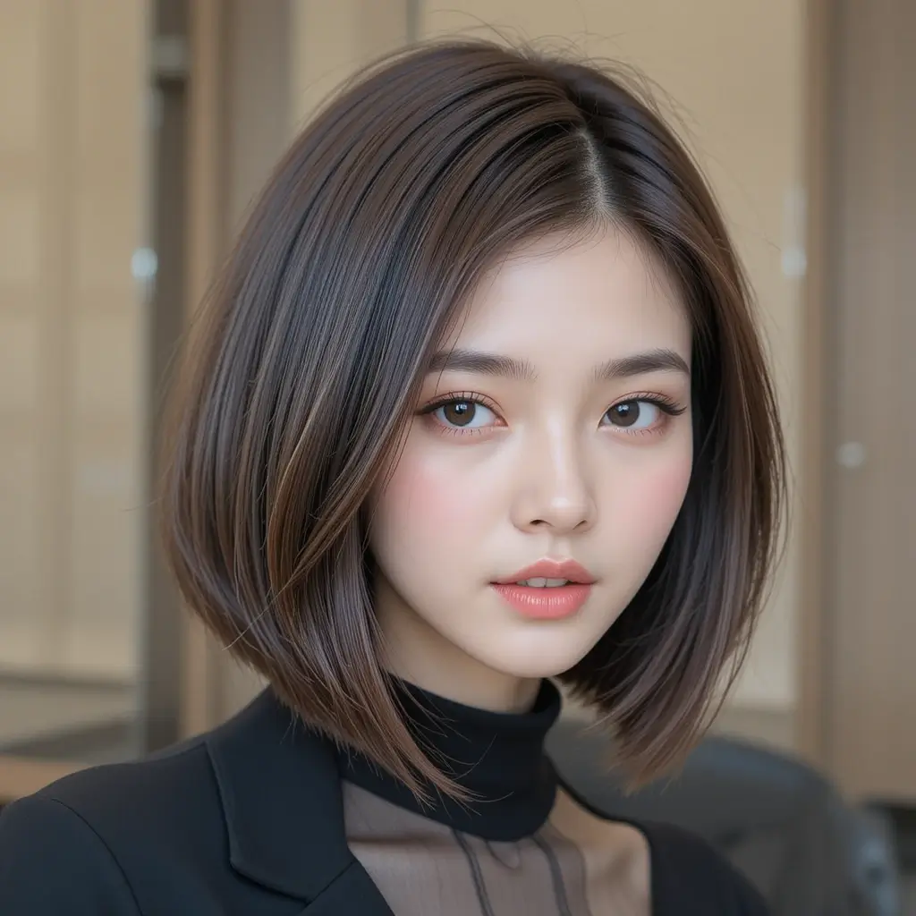 Blunt Bob with Side Part