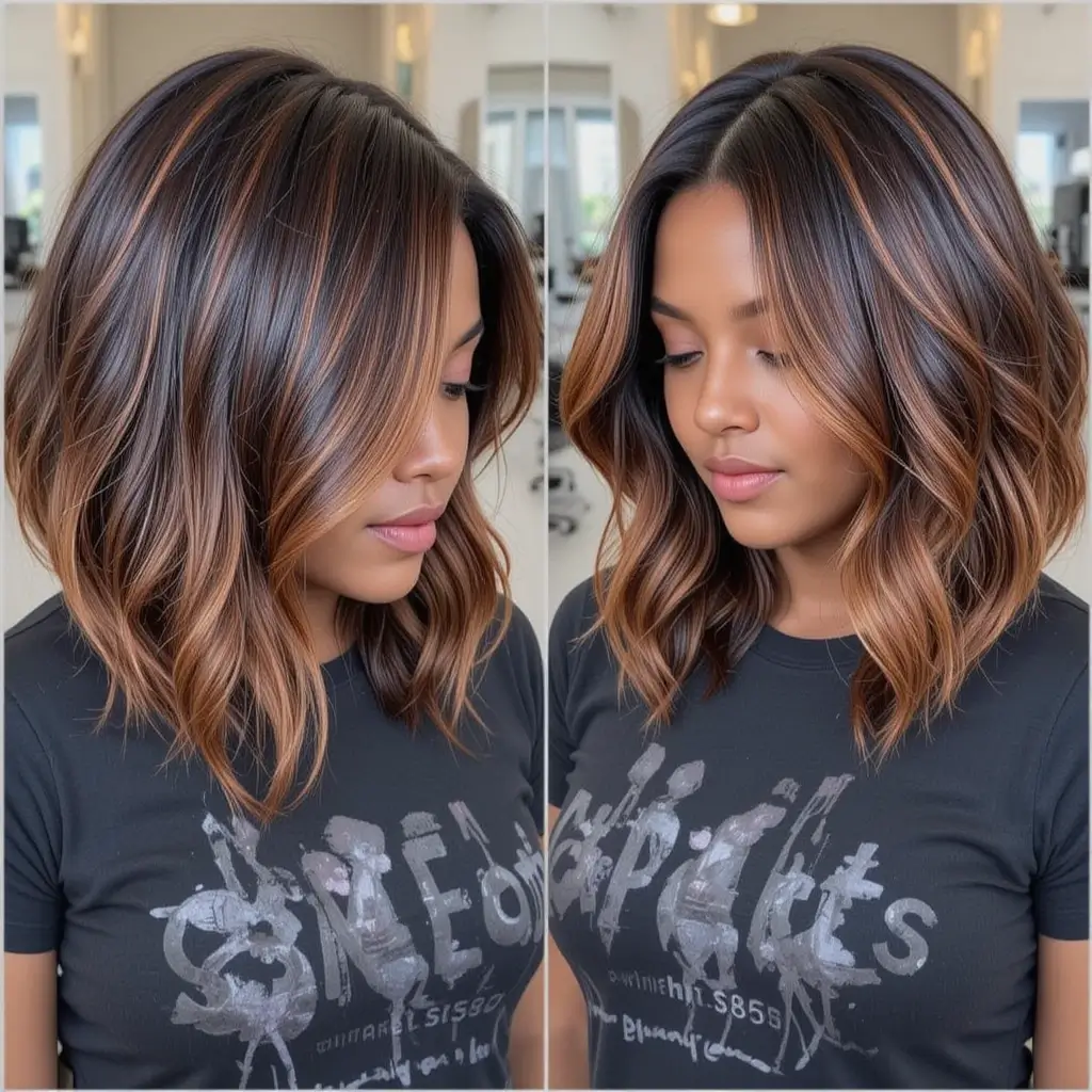 Bronze Ombre for Shoulder-Length Cuts