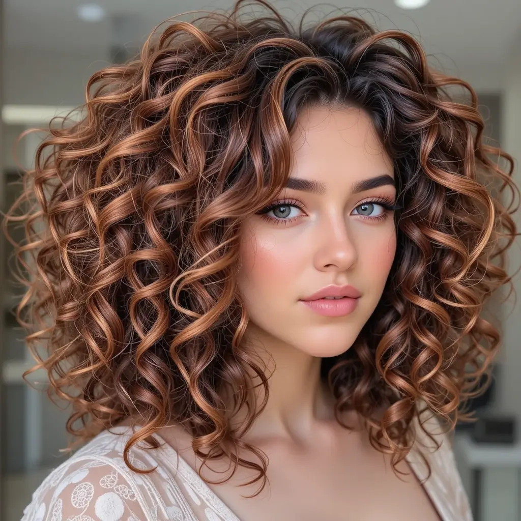 Bronze and Copper Blend for Voluminous Curls