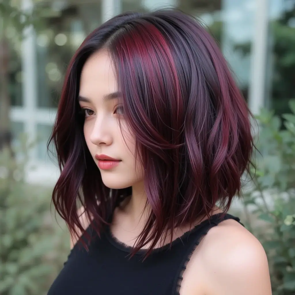 Burgundy and Black