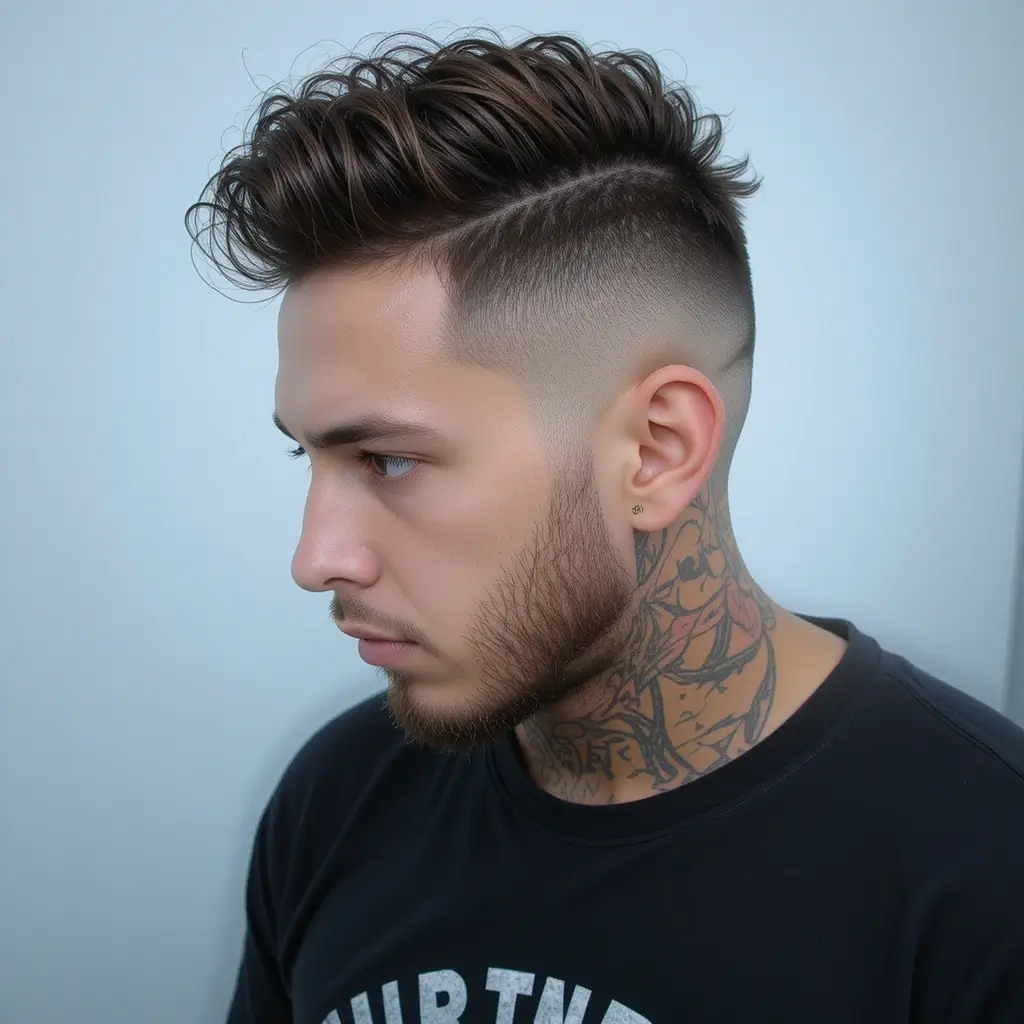 Burst Fade Mullet