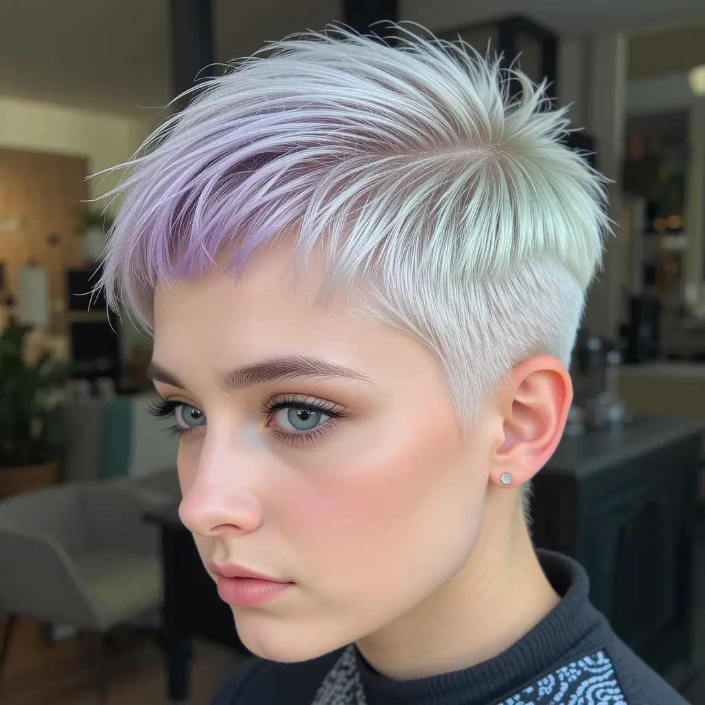 Buzz Cut with Dyed Top