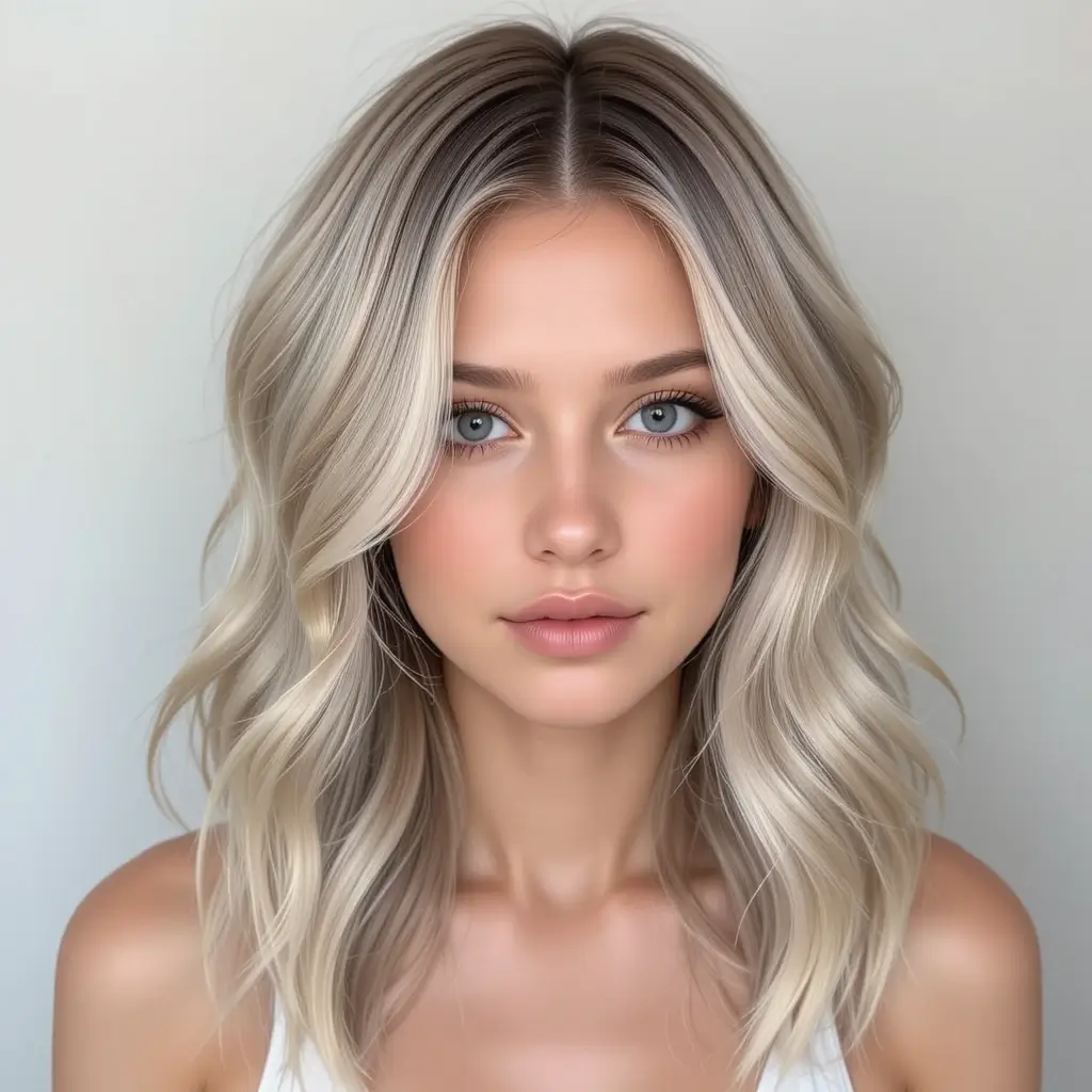 Champagne Blonde with Silver Blend