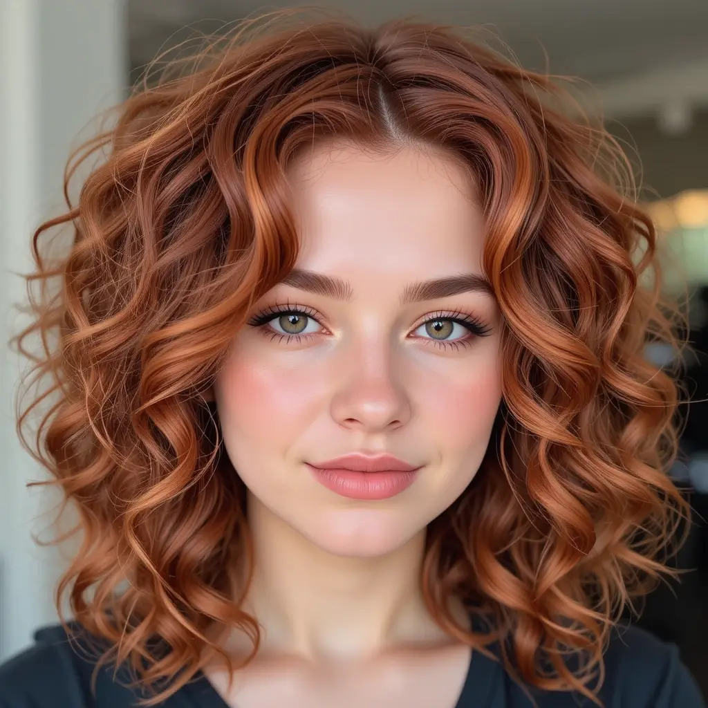 Chestnut Highlights on Red Curls