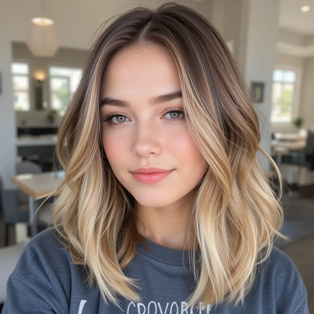 Chestnut and Honey Blonde Contrast