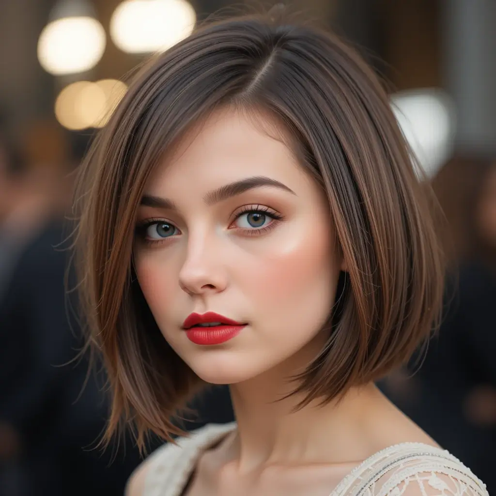 Chin-Length French Bob