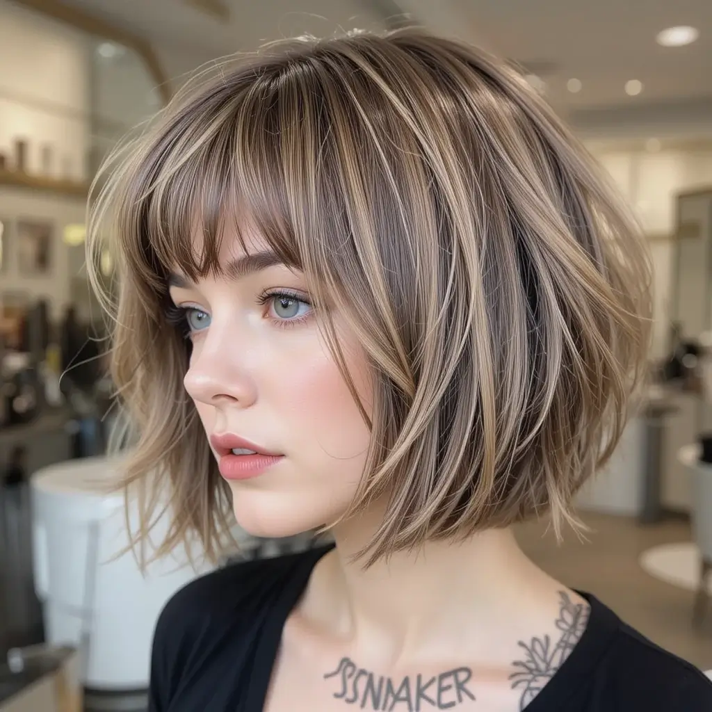 Choppy Bob with Micro Bangs