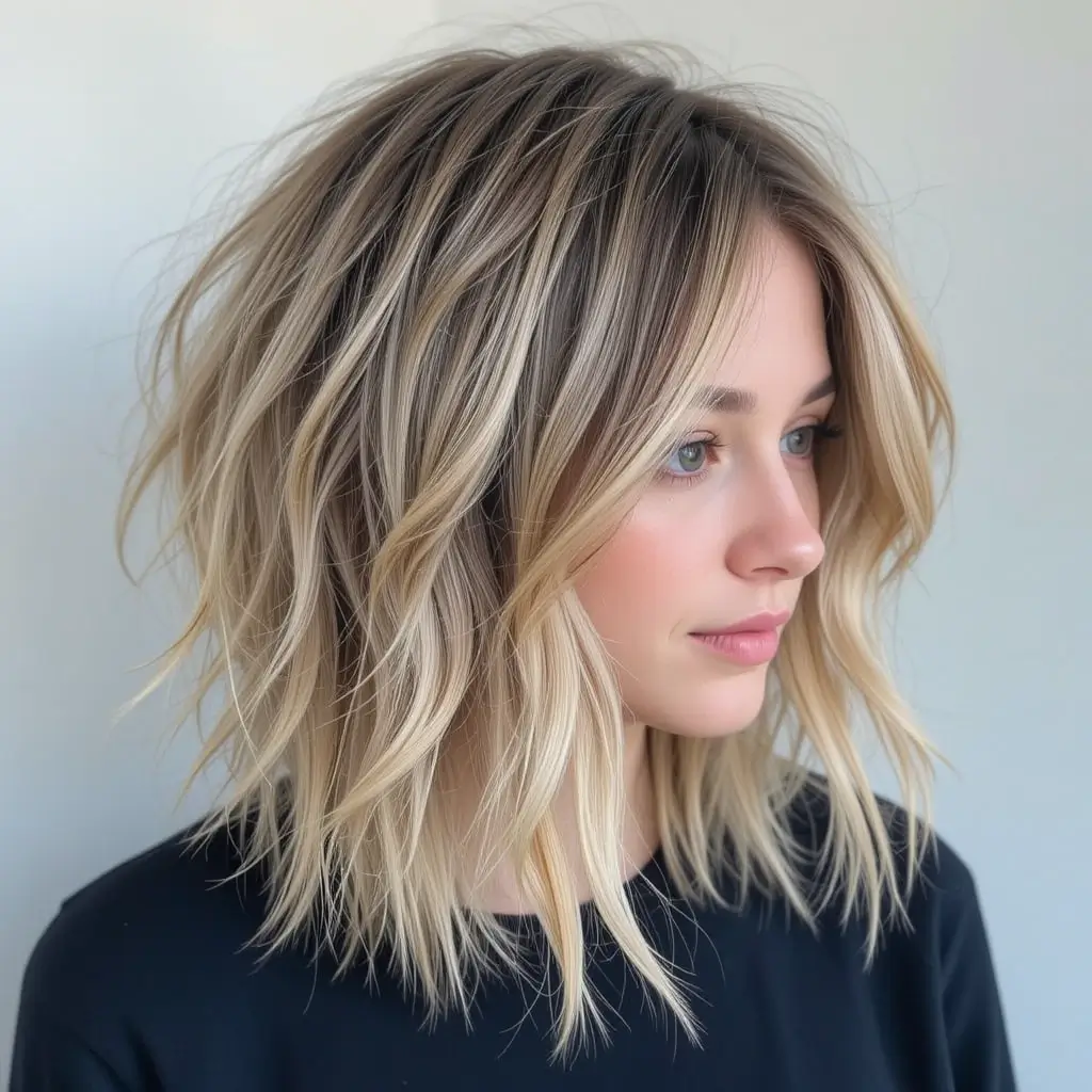 Choppy Layers with Tousled Texture