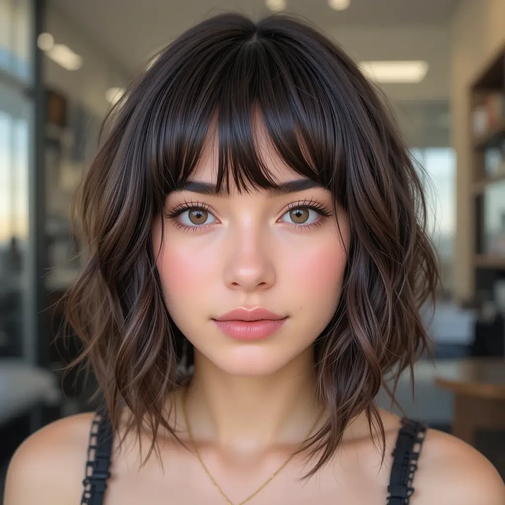 Choppy Razor Bob with Wispy Bangs