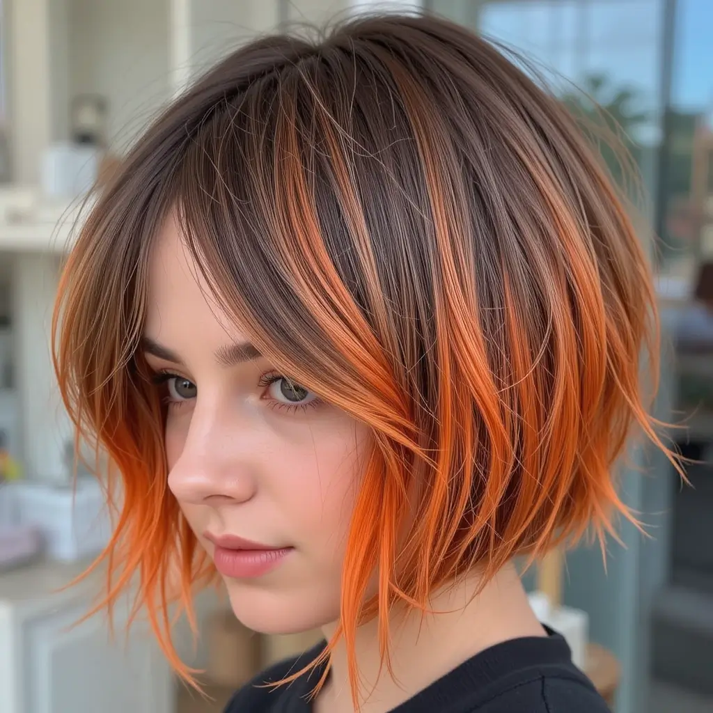 Citrus Orange Peekaboo Highlights