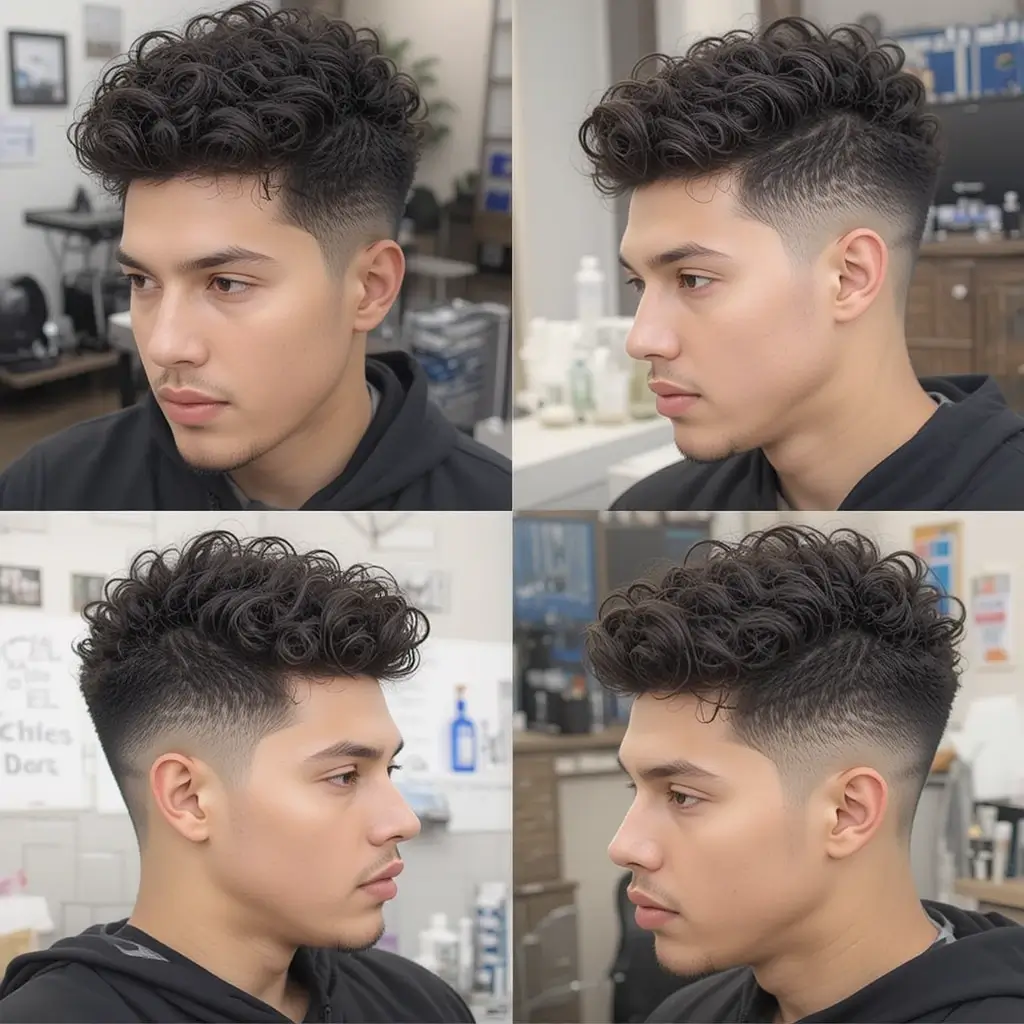 Classic Curly Taper Fade
