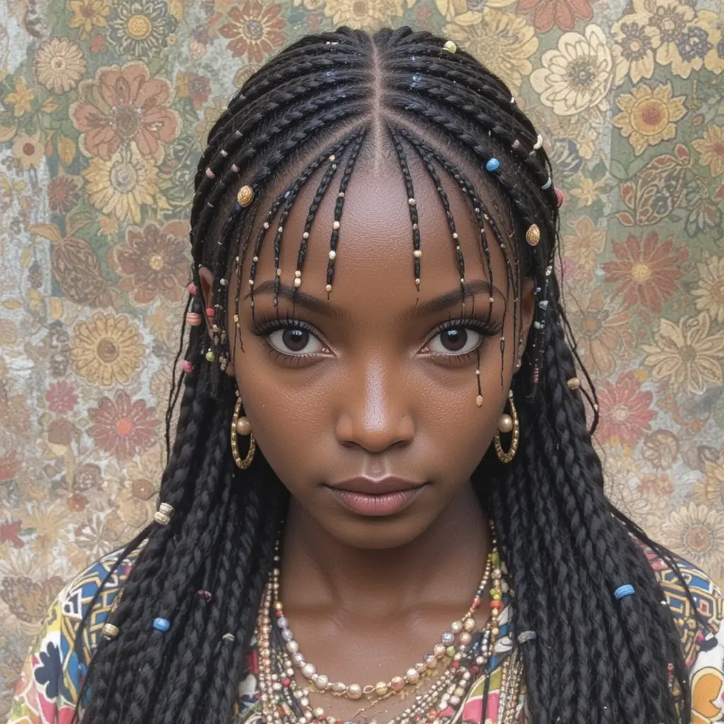 Classic Fulani Braids with Center Part
