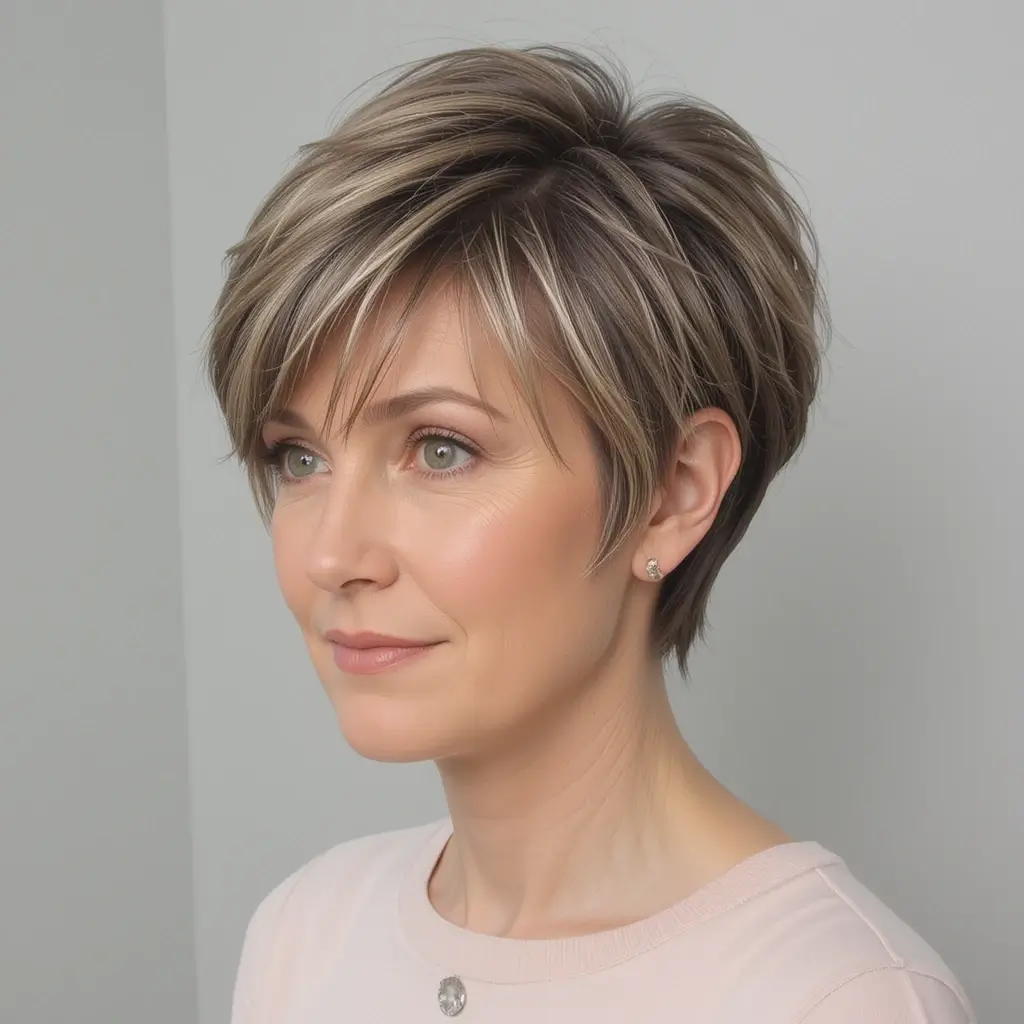 Classic Pixie with Side-Swept Bangs