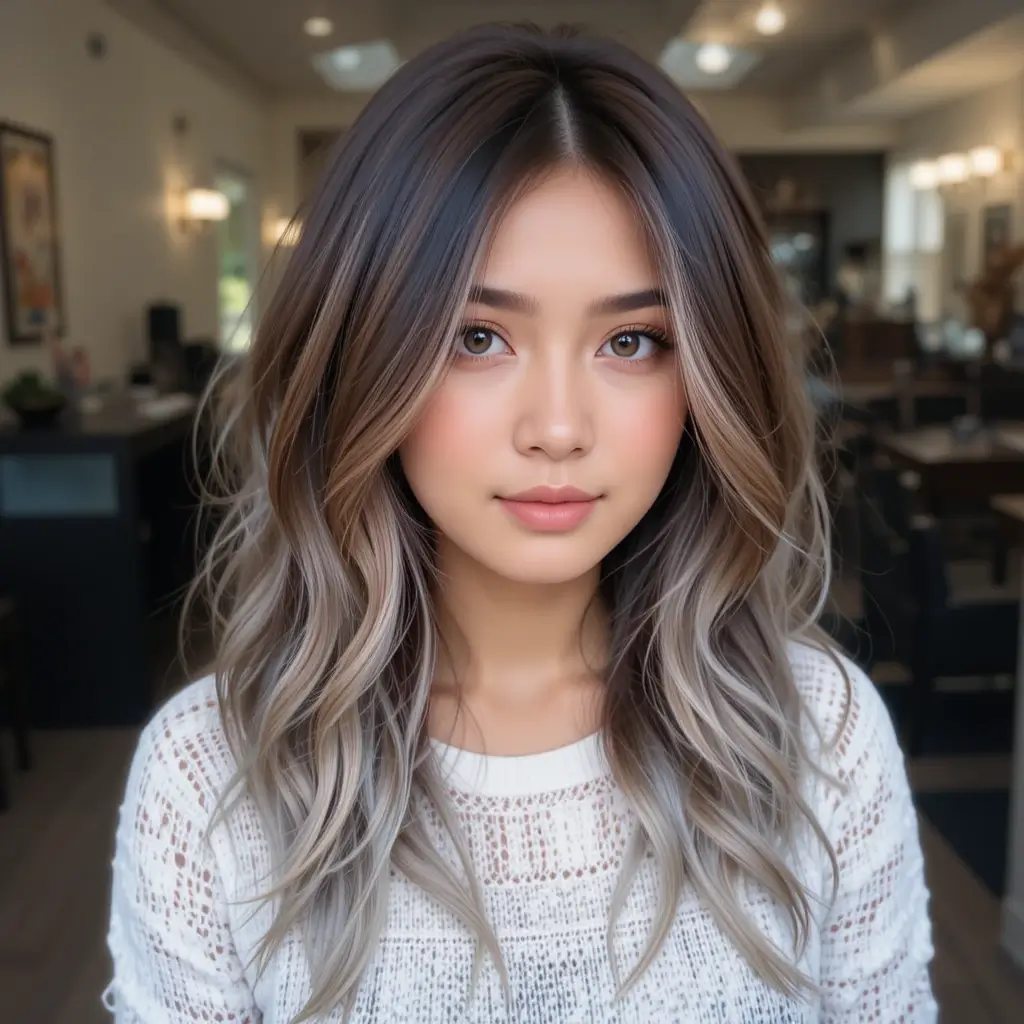 Cocoa Brown with Silver Peekaboo