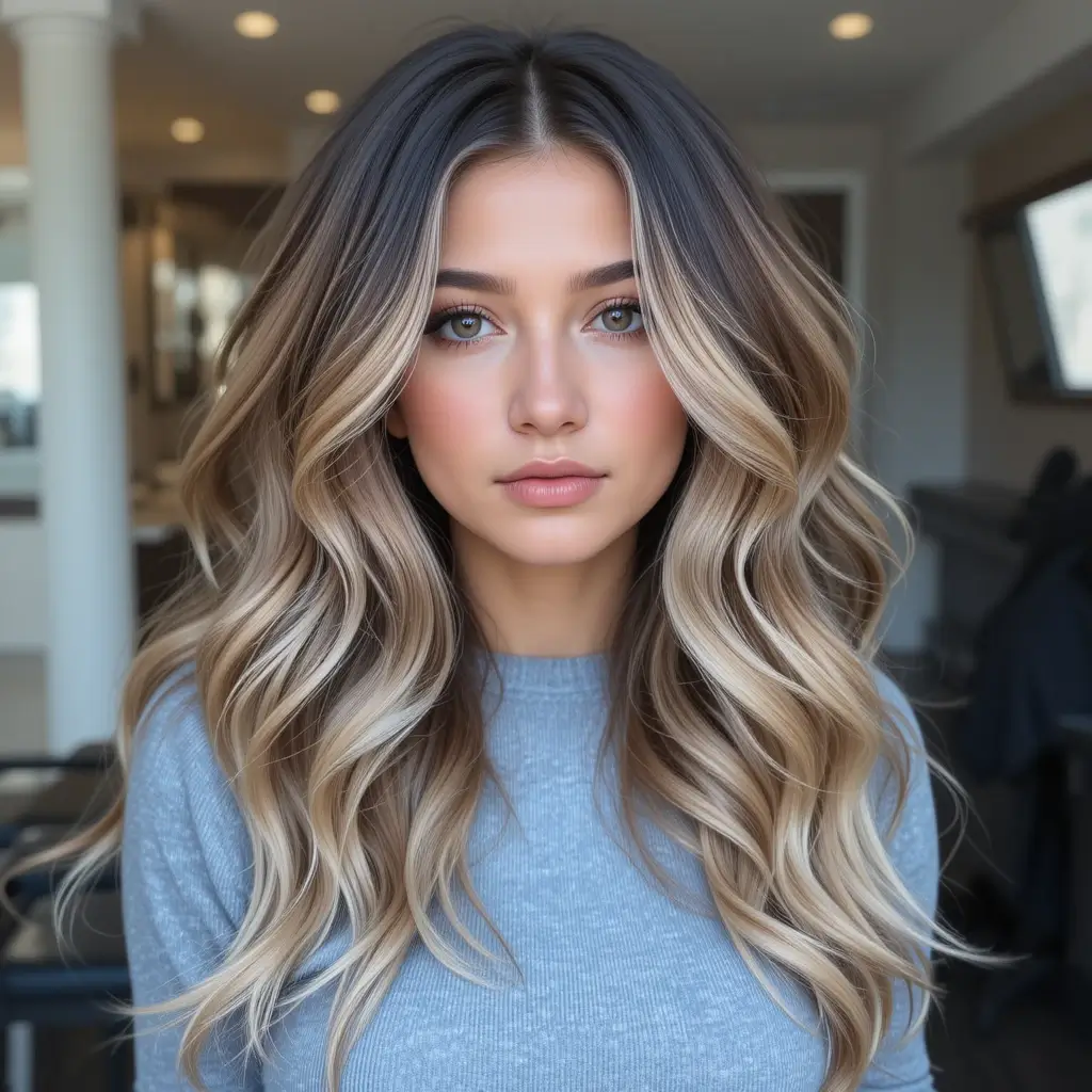Cocoa Hair with Honey Blonde Peekaboo
