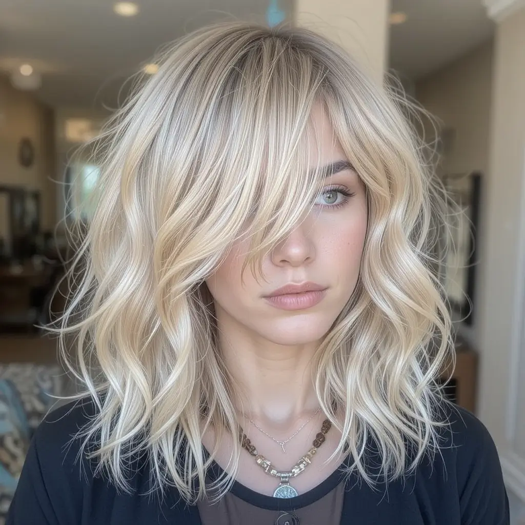 Collarbone Cut with Soft Waves